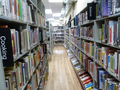 Non-fiction shelves